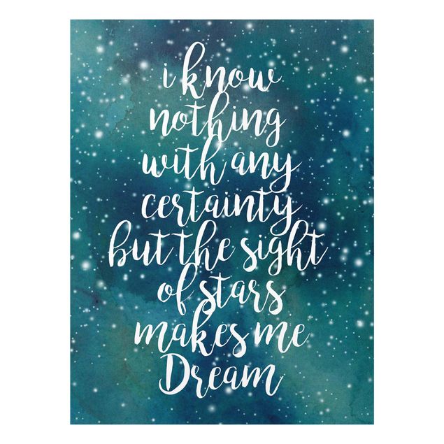 Wall art turquoise Starry Certainty