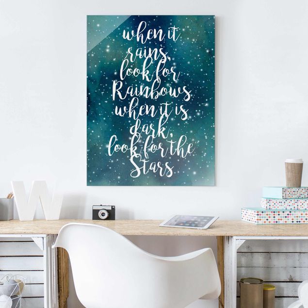 Framed quotes Starry Rainbow
