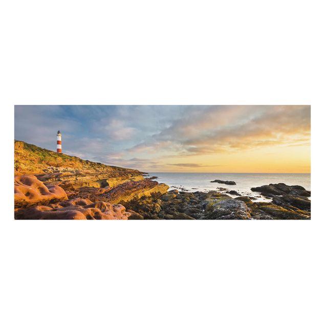 Sea print Tarbat Ness Lighthouse And Sunset At The Ocean