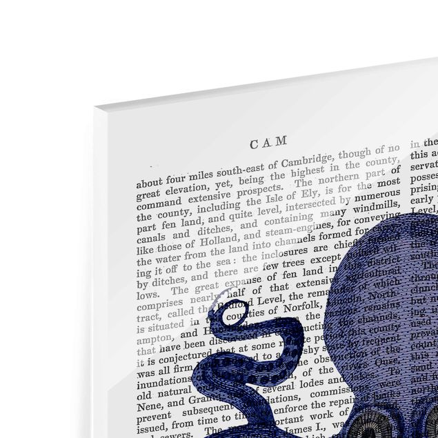 Magnettafel Glas Animal Reading - Octopus