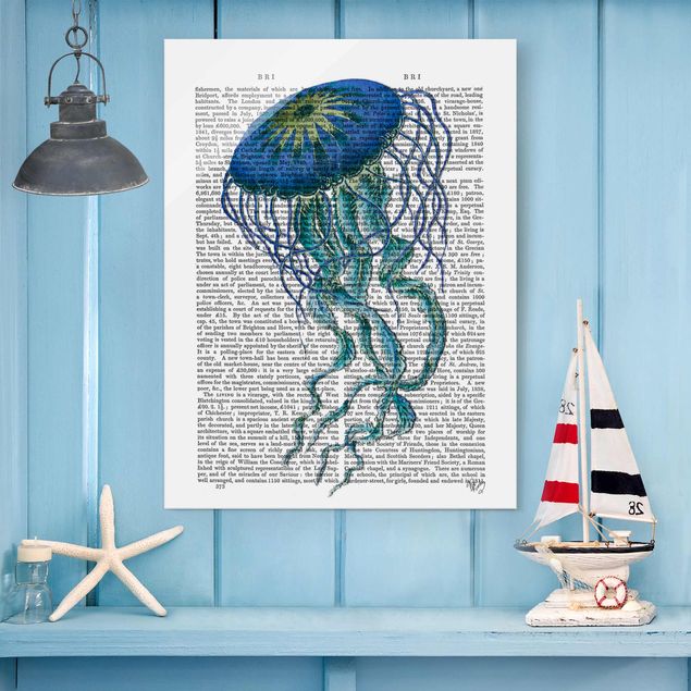 Glass prints sayings & quotes Animal Reading - Jellyfish