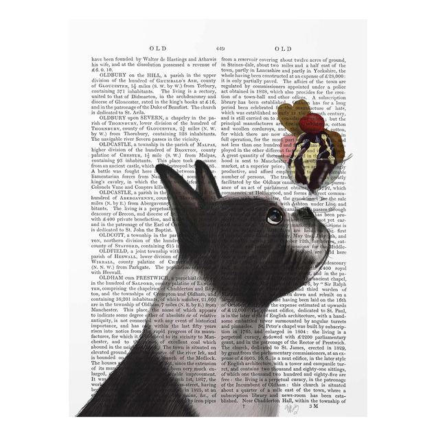 Black and white art Animal Reading - Terrier With Ice