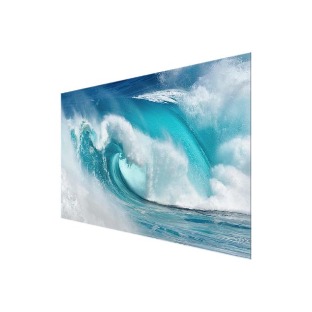 Glass prints beach Raging Waves