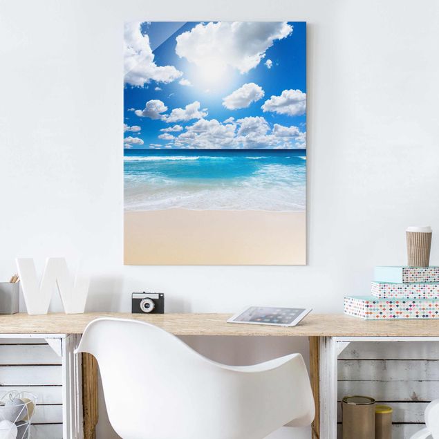 Glass prints the caribbean Touch Of Paradise