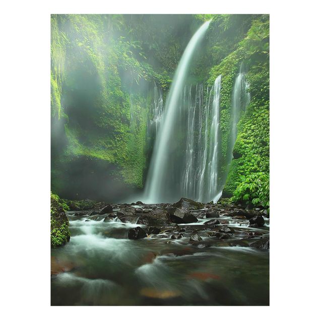 Glass prints landscape Tropical Waterfall