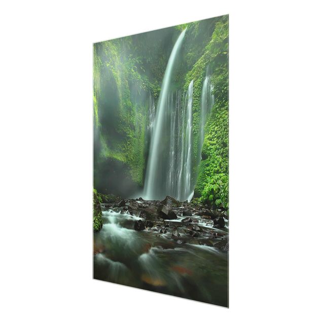Prints modern Tropical Waterfall