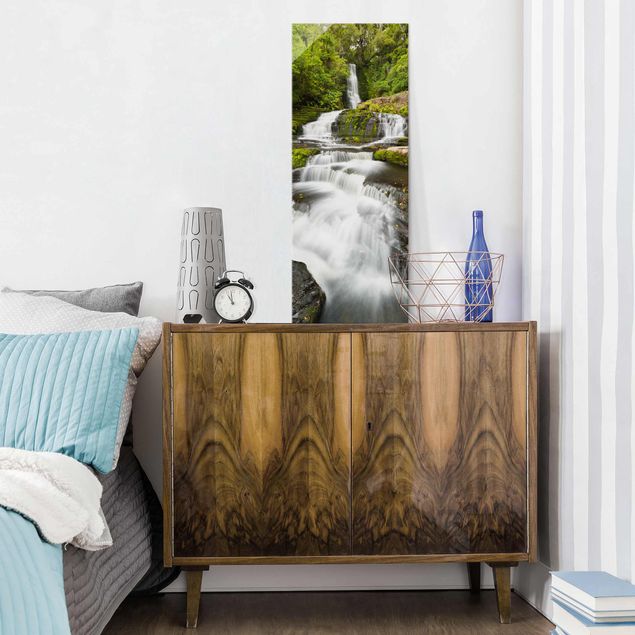 Landscape canvas prints Upper Mclean Falls In New Zealand