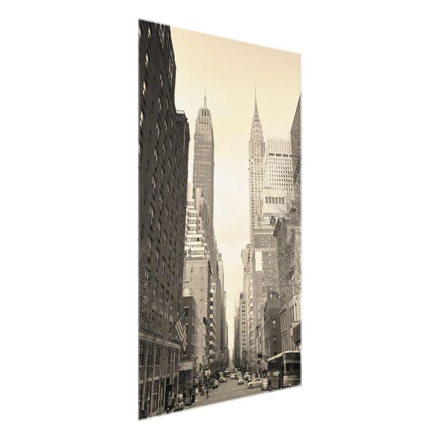 Glass prints architecture and skylines USA Postcard