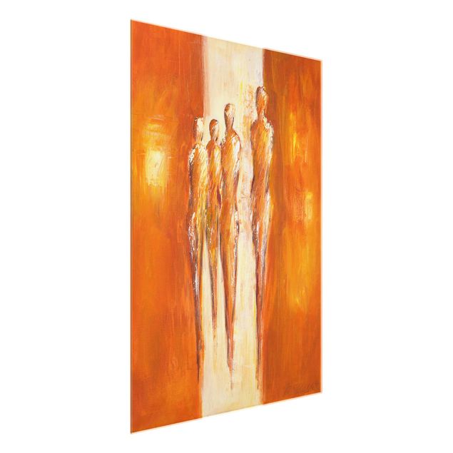 Modern art prints Petra Schüßler - Four Figures In Orange 02