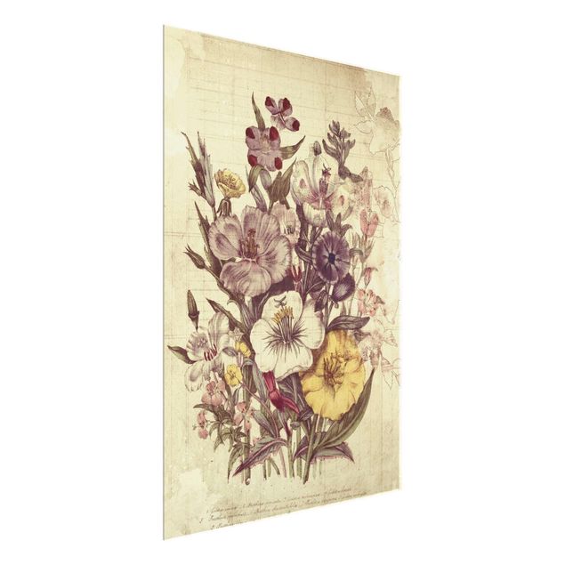 Flower print Vintage Letter Bouquet