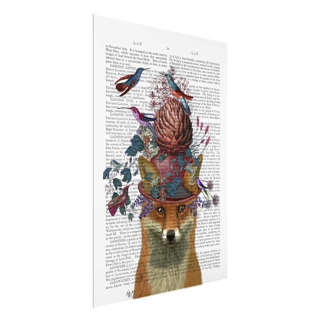 Prints animals Fowler - Fox With Artichoke