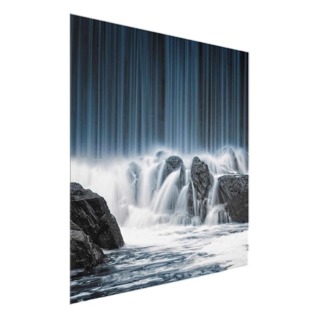 Glass prints landscape Waterfall In Finland