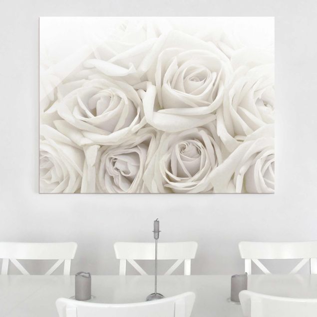 Glass prints rose Wedding Roses