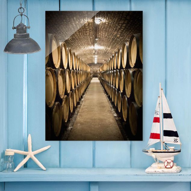 Vintage wall art Wine cellar