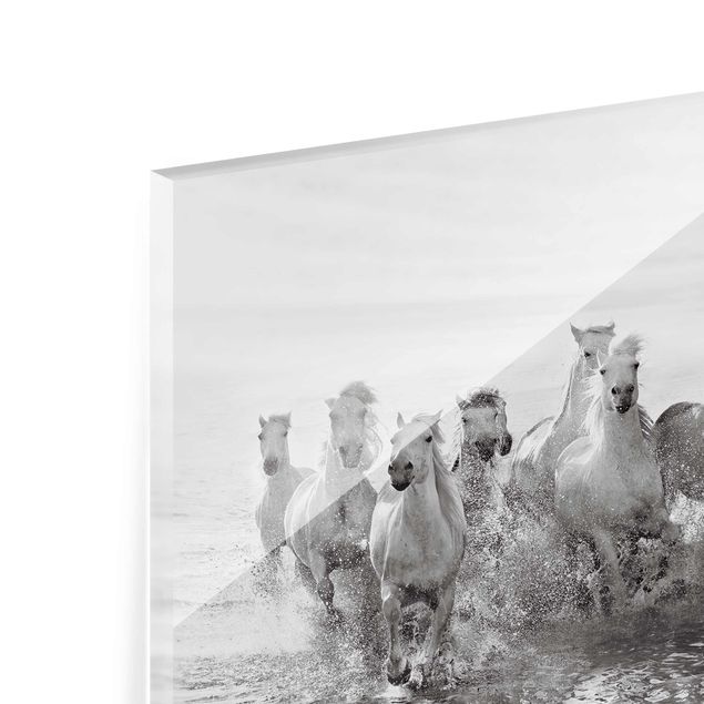 Glass prints landscape White Horses In The Ocean