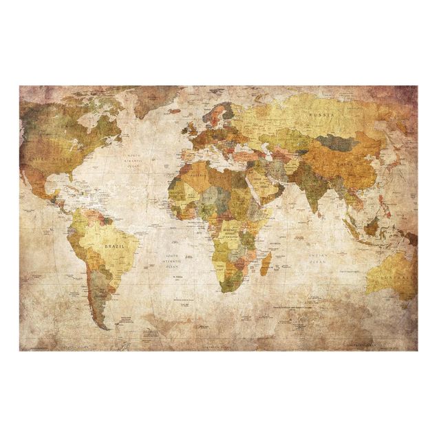 Prints green World map
