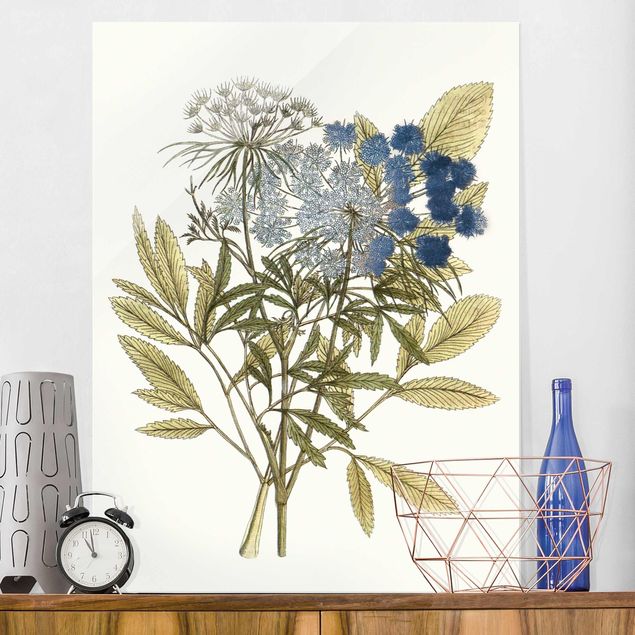 Glass prints flower Wild Herbs Board I