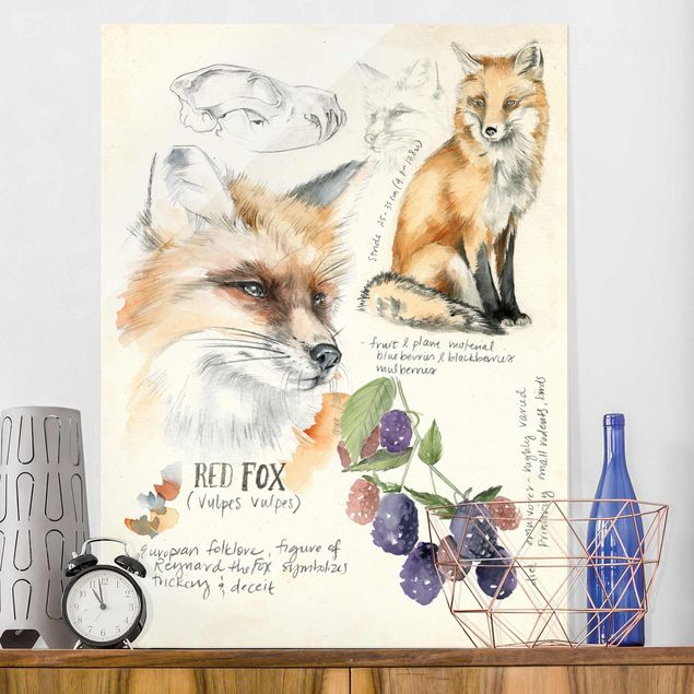 Glass prints flower Wilderness Journal - Fox