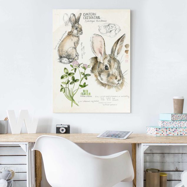 Glass prints flower Wilderness Journal - Rabbit