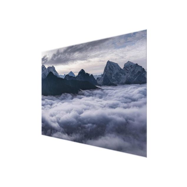Glass prints landscape Sea Of ​​Clouds In The Himalayas