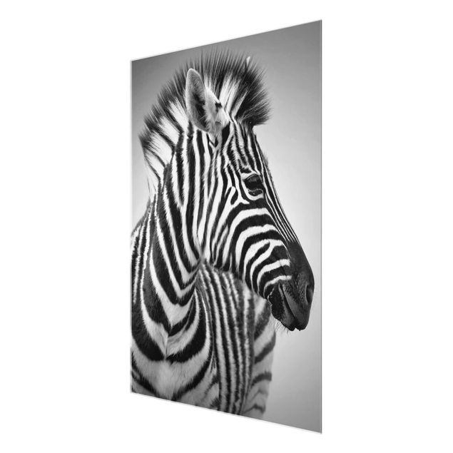 Prints black and white Zebra Baby Portrait II