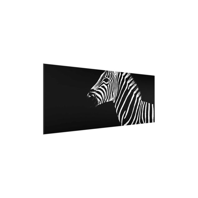 Glass prints pieces Zebra Safari Art