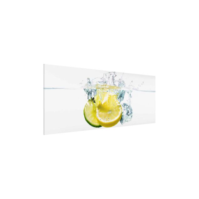 Flower print Lemon And Lime In Water