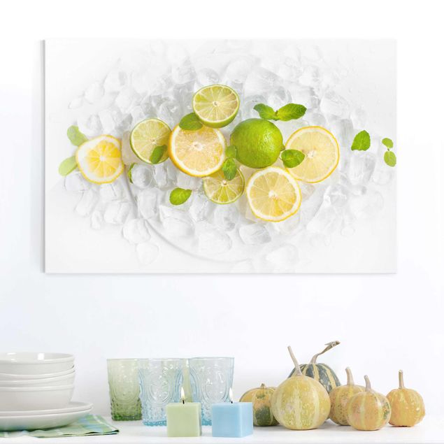 Prints fruit Citrus Fruit On Ice Cubes