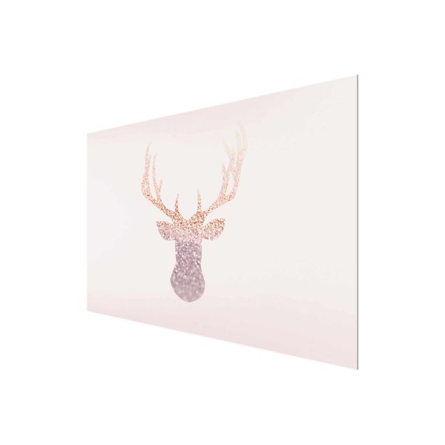 Pink wall art Shimmering Deer