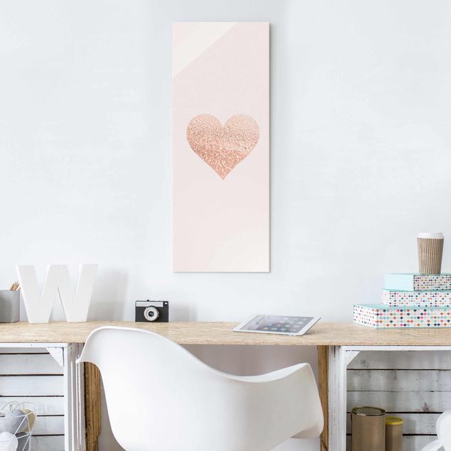 Love canvas wall art Shimmering Heart