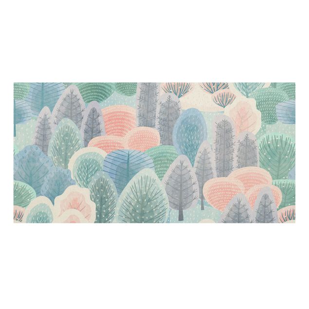 Flower print Happy Forest In Pastel