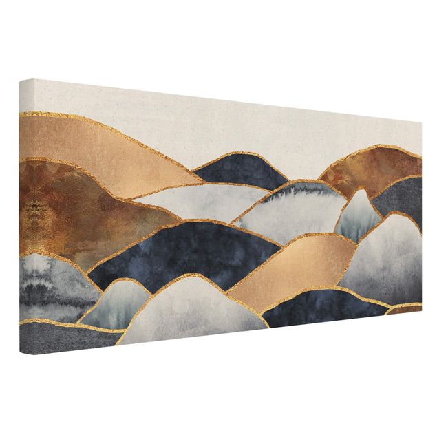 Canvas art prints Golden Mountains Watercolour