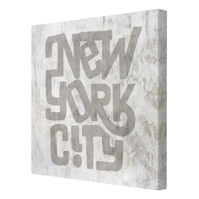 Grey canvas art Graffiti Art Calligraphy New York City