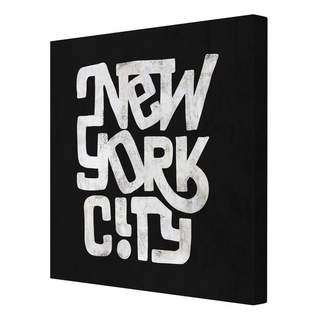 Prints black and white Graffiti Art Calligraphy New York City Black
