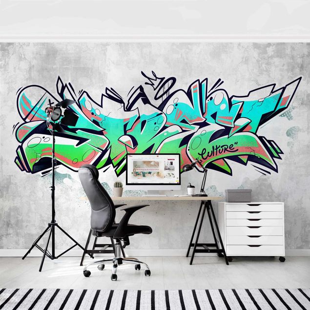 Industrial style wallpaper Graffiti Art Street Culture