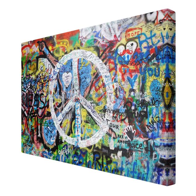 Canvas prints Graffiti Wall Peace Sign