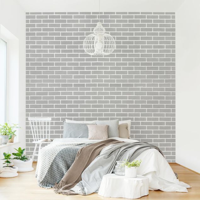 Kitchen Gray Brick Wall