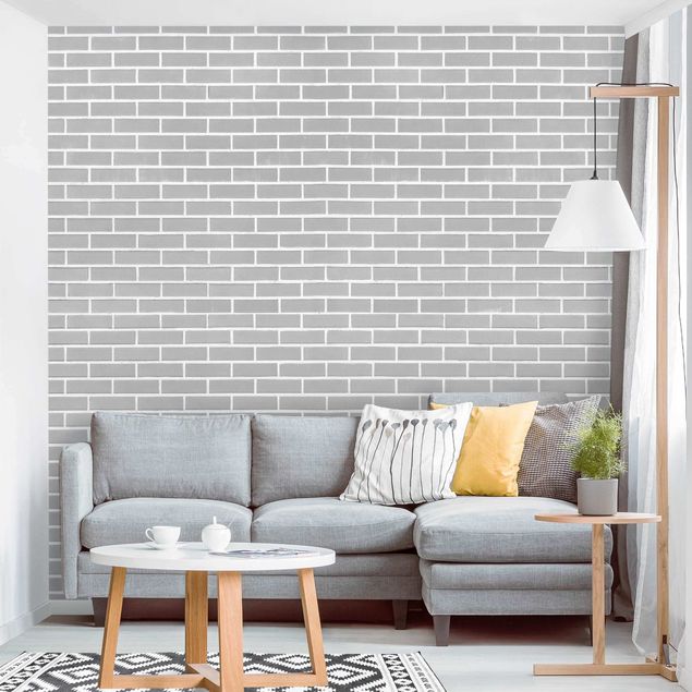 Modern wallpaper designs Gray Brick Wall