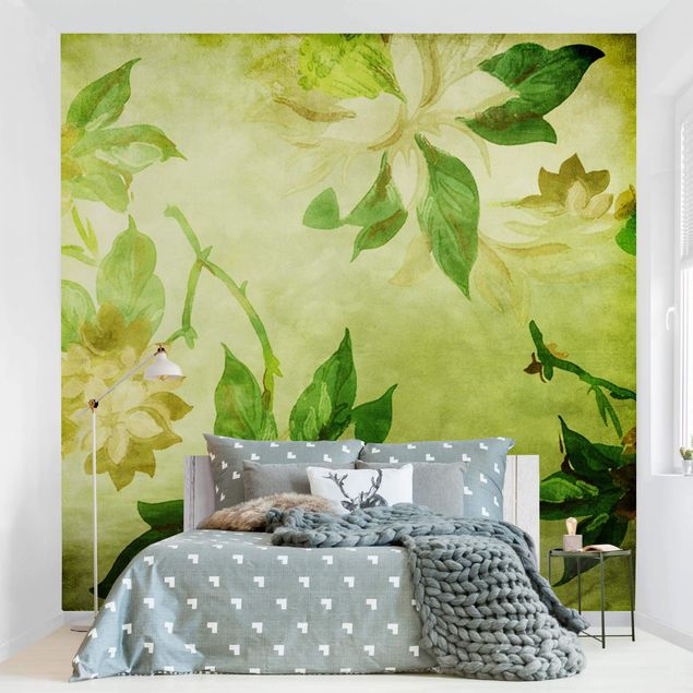 Wallpapers modern Green Blossoms