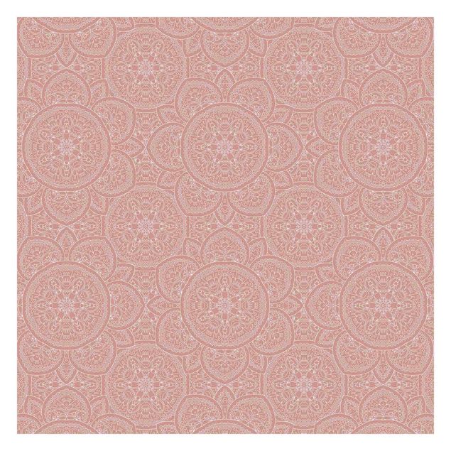 Aesthetic pink wallpaper Large Mandala Pattern In Antique Pink