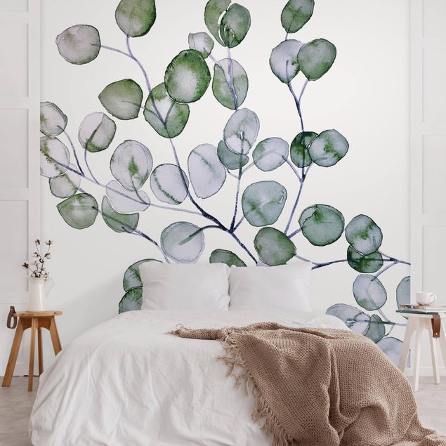 Wallpapers green Green Watercolour Eucalyptus Branch