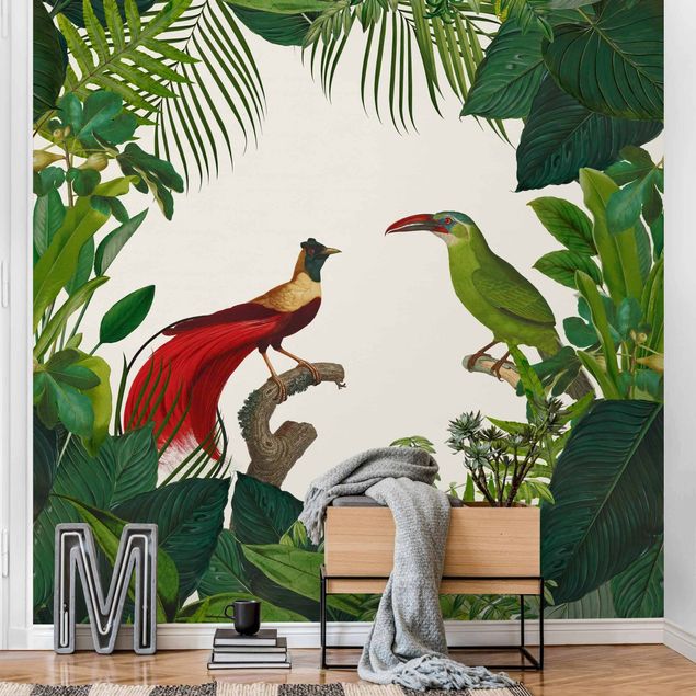 Wallpapers birds Green Paradise With Tropical Birds
