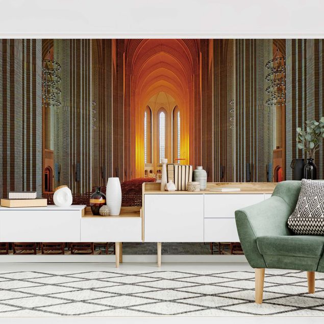 Modern wallpaper designs Grundtvig's Church in Copenhagen