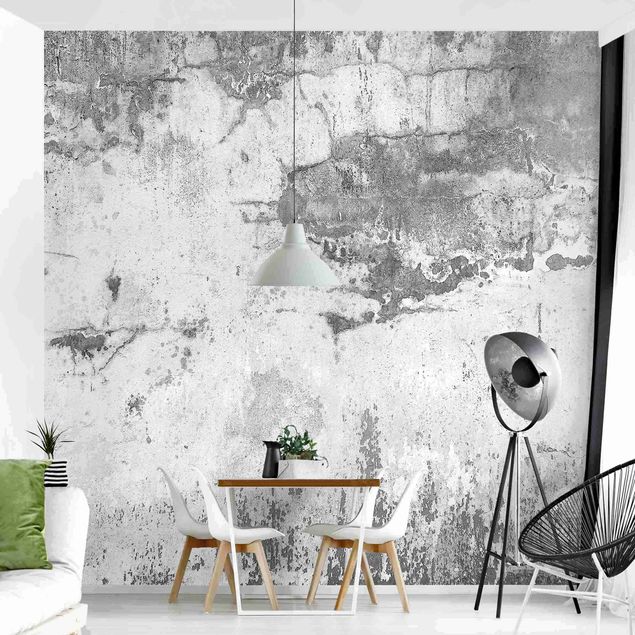 Contemporary wallpaper Grunge Concrete Wall Grey
