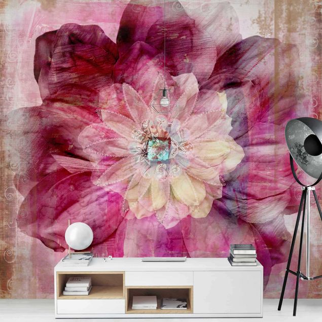 Vintage aesthetic wallpaper Grunge Flower