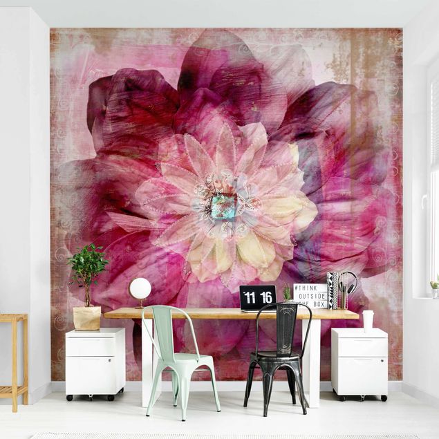 Contemporary wallpaper Grunge Flower