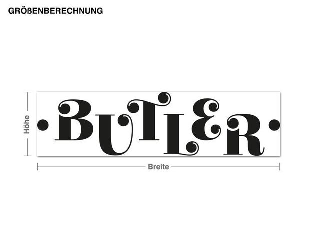 Kitchen Butler lettering