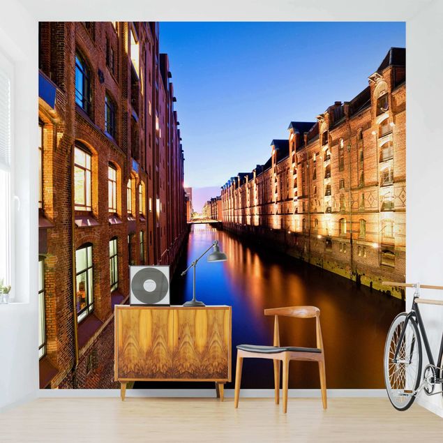Contemporary wallpaper Hamburg Warehouse District