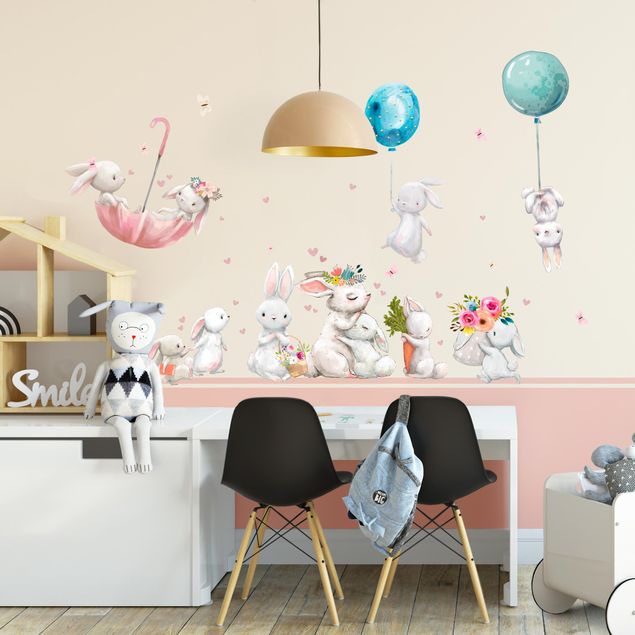 Wall stickers Hare family
