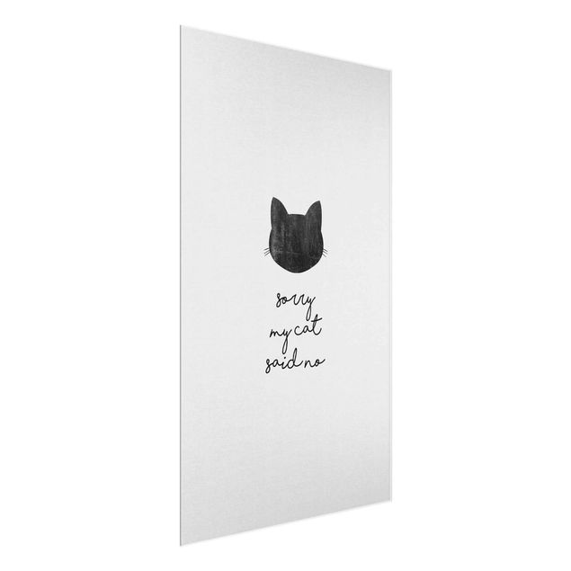 Canvas art Pet Quote Sorry My Cat Said No